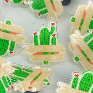 What Would Dolly Do Cactus Banner Dolly Parton Small 1 inch acrylic pin